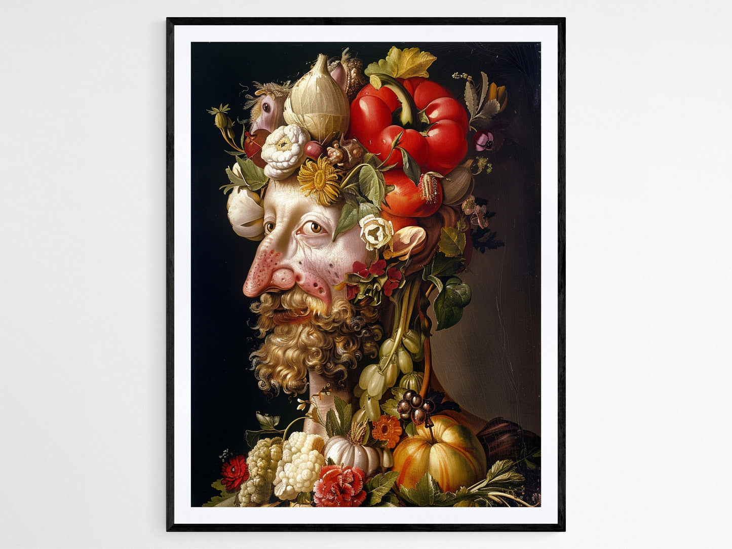 Affiche Art Inspirée par Arcimboldo – Portrait Original de Fruits & Légumes