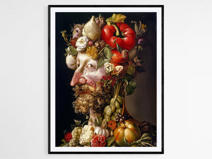 Affiche Art Inspirée par Arcimboldo – Portrait Original de Fruits & Légumes