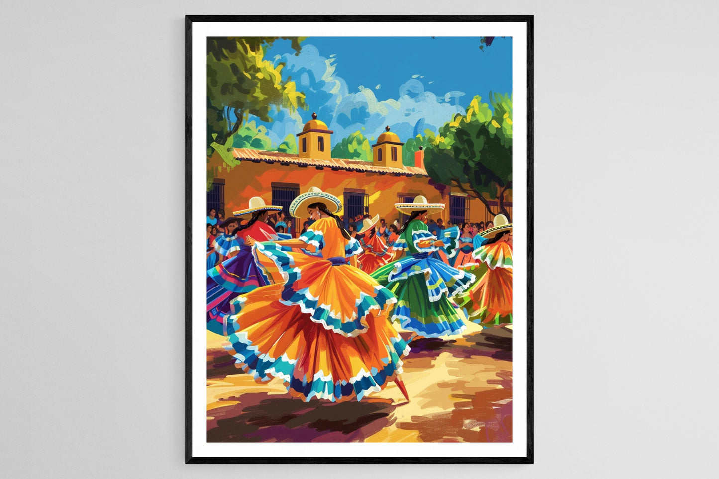 Affiche Danse Folklorique Mexicaine – Art Print El Baile Folklórico