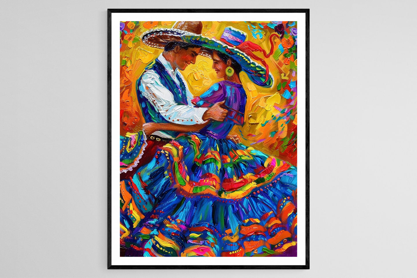 Affiche Danse Folklorique Mexicaine – Art Vivant pour Décoration Intérieure