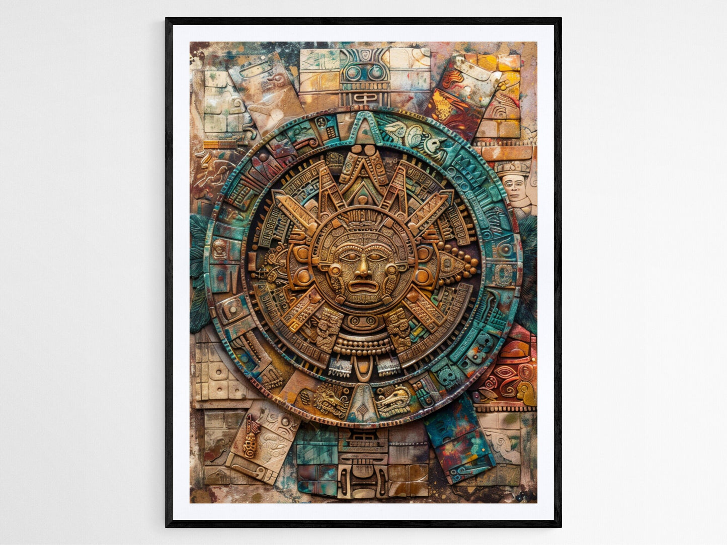 Affiche Calendrier Maya – Poster Art Tribal Authentique