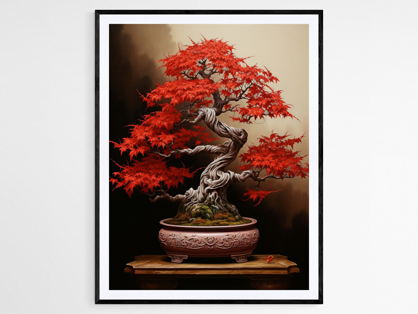 Affiche Bonsai Érable Tranquille – Art Botanique Fait Main pour Méditation