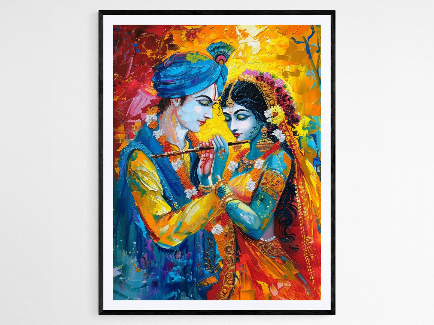 Affiche Radha Krishna - Art Print des Deités Spirituelles Hindoues