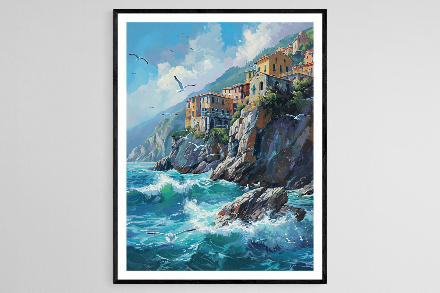 Affiche Cinque Terre – Poster Vue sur la Côte Italienne élégante