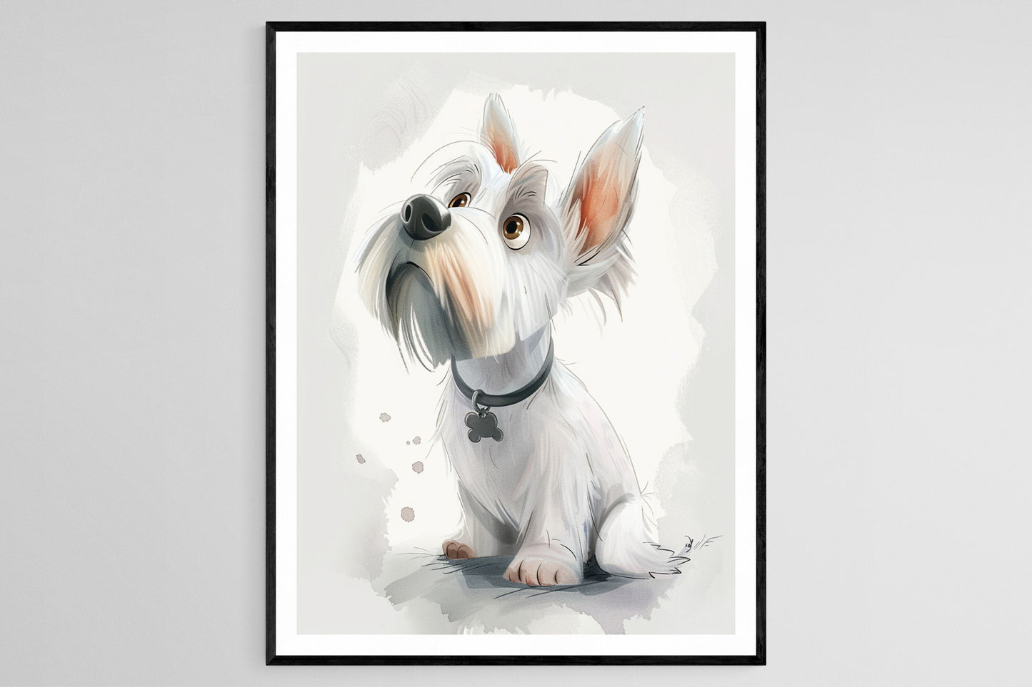 Affiche Scottish Terrier – Portrait de chien fantaisiste pour fans de Scottie