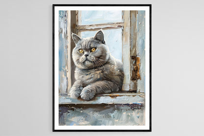 Affiche British Shorthair – Impression élégante de chat pour vos murs