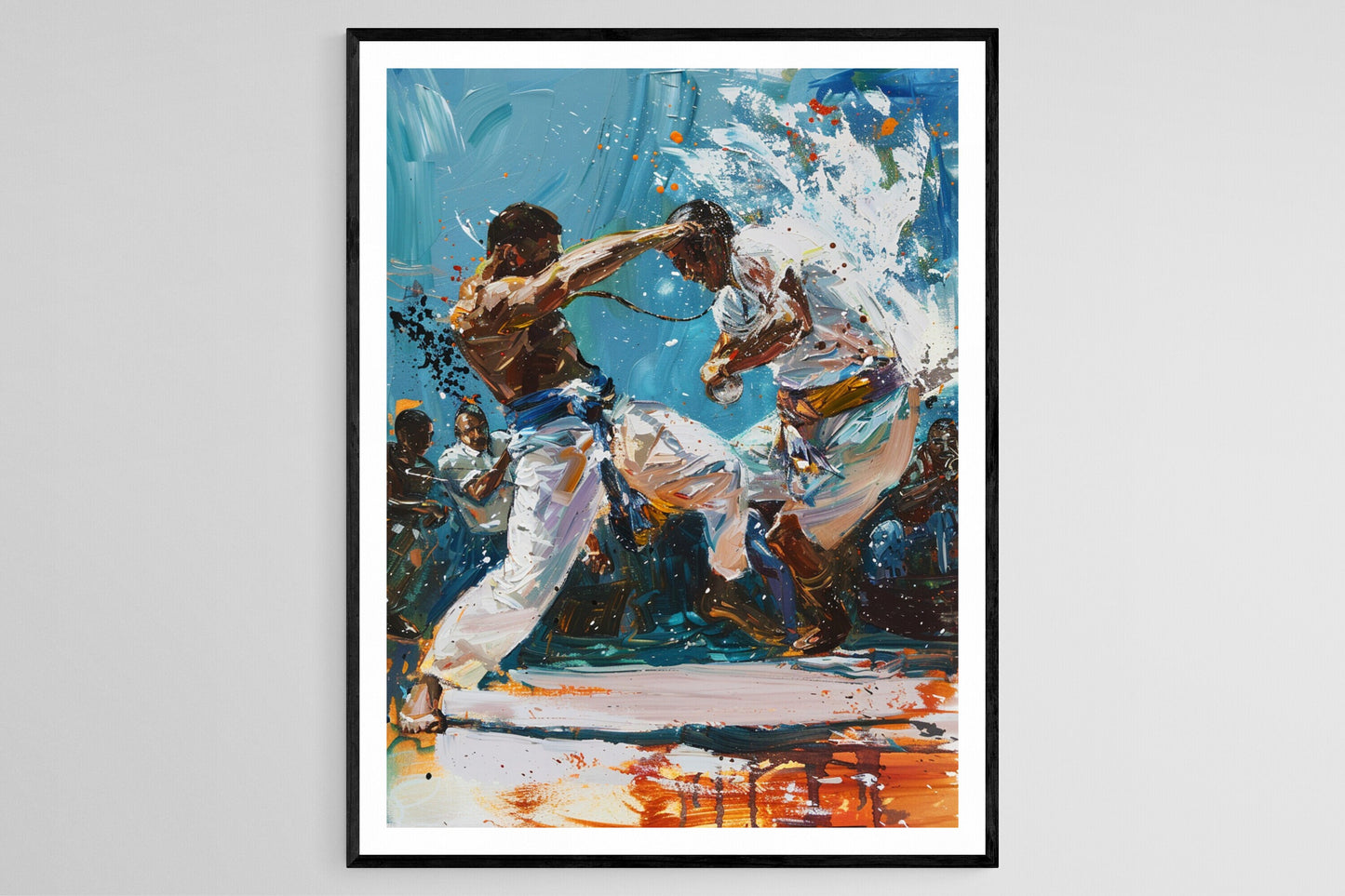 Affiche Capoeira – Poster Art Martial: Danseurs en Mouvement