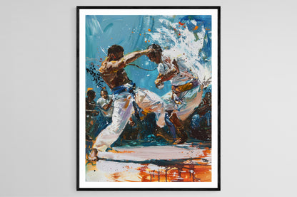 Affiche Capoeira – Poster Art Martial: Danseurs en Mouvement