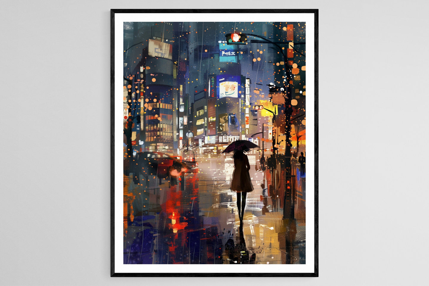 Affiche Shibuya – Tableau Giclée de Scène de Rue Japonaise