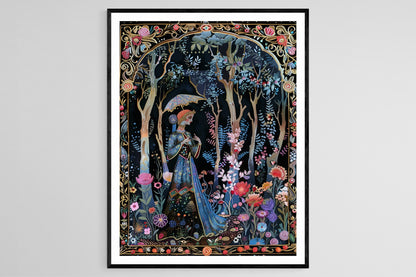 Affiche Palekh Miniature – Poster Giclée Authentique Russe, Cadeau Spécial
