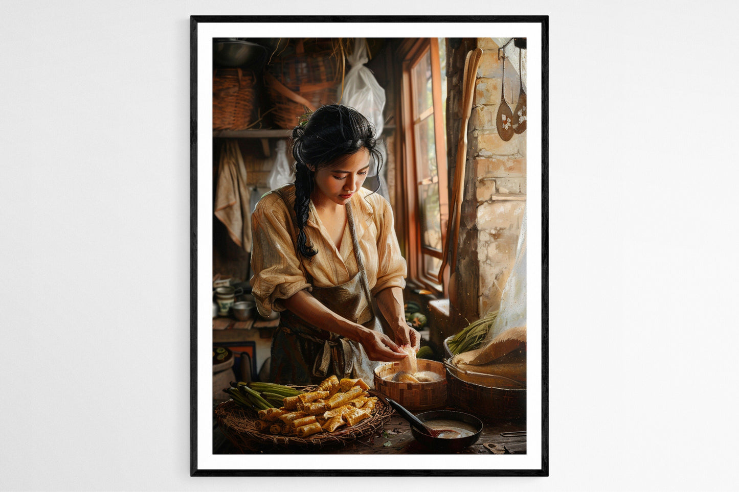 Affiche Lumpia Philippine – Art Culinaire Coloré pour Cuisine