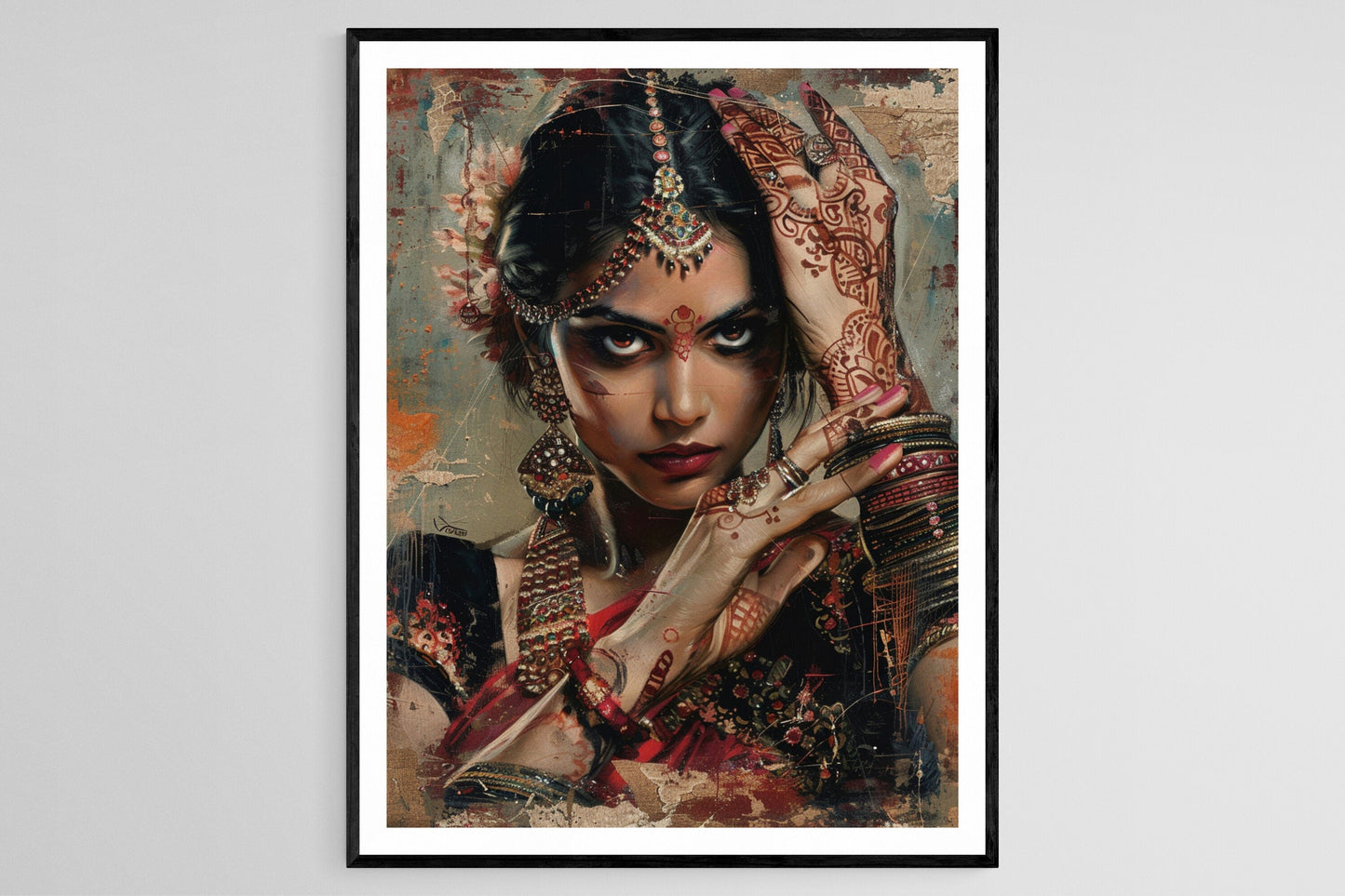 Affiche Danse Kathak – Poster Portrait Giclée de Danse Indienne