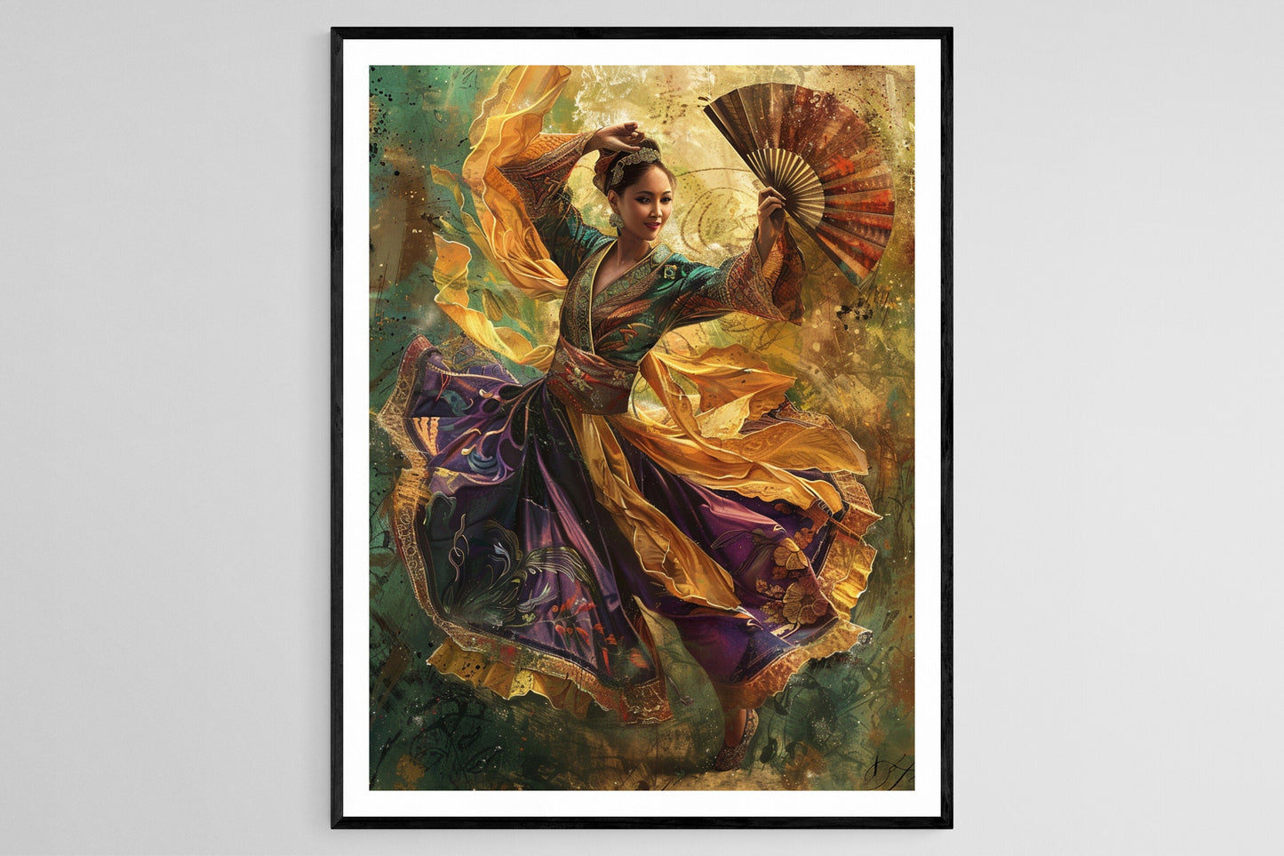 Affiche Danse Maranao – Impression Giclée d'un Danseur Filippin Vibrant
