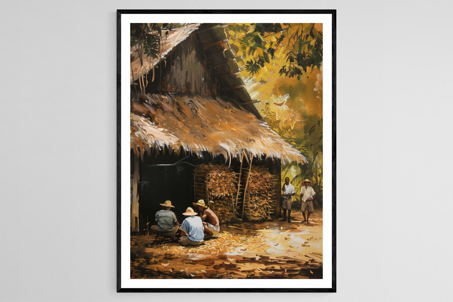 Affiche Vie Vintage Cuba – Poster de Grange à Tabac Ancienne