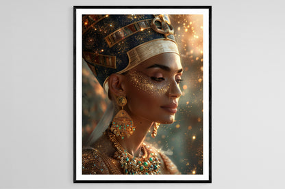 Affiche Nefertiti Moderne – Fusion de Tradition et Contemporain