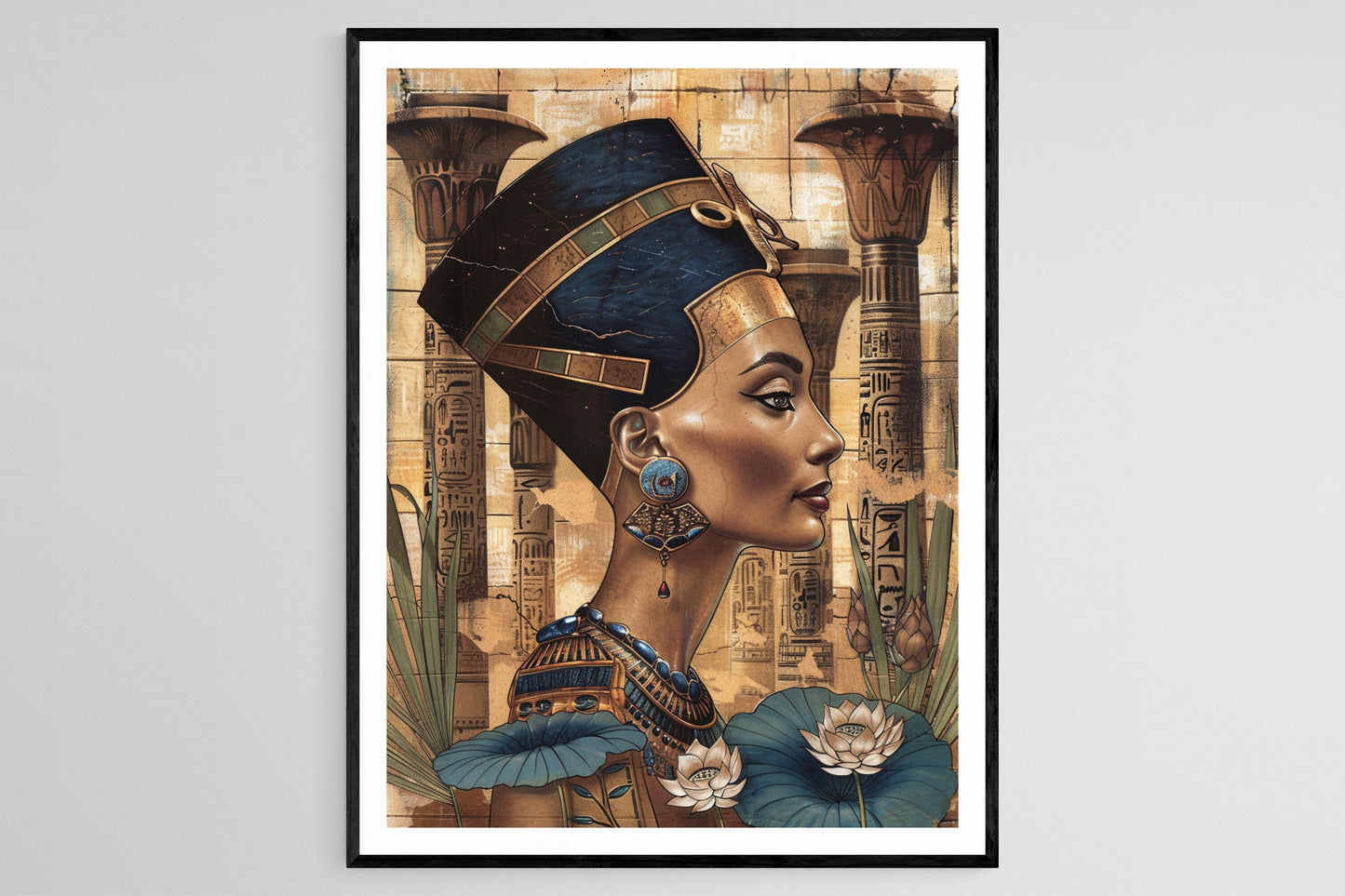 Affiche Nefertiti - Portrait Royal Élégant et Historique