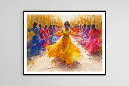 Affiche Tinikling – Poster de Danse Vibrante Célébrant la Culture Filipine