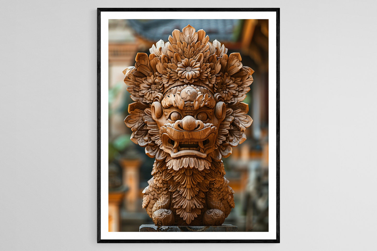 Affiche Détails Culturels – Impression de Sculpture Balinaise Ornée