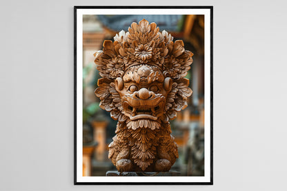 Affiche Détails Culturels – Impression de Sculpture Balinaise Ornée