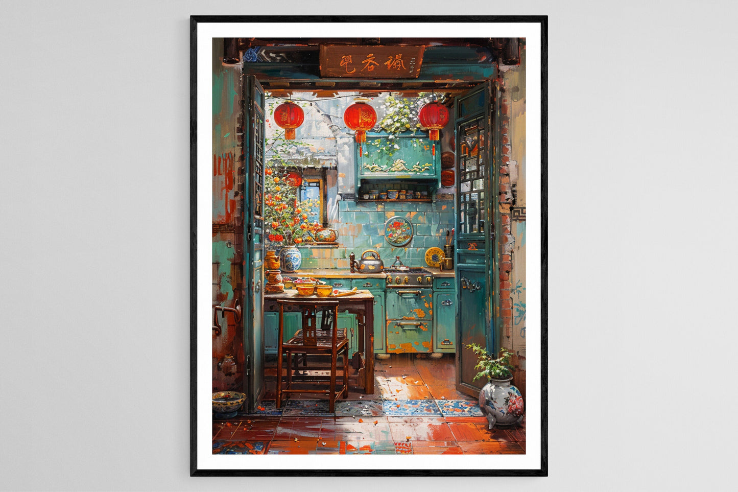 Affiche Cuisine Chinoise Traditionnelle – Art Détail et Couleurs Vives