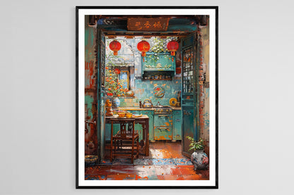 Affiche Cuisine Chinoise Traditionnelle – Art Détail et Couleurs Vives