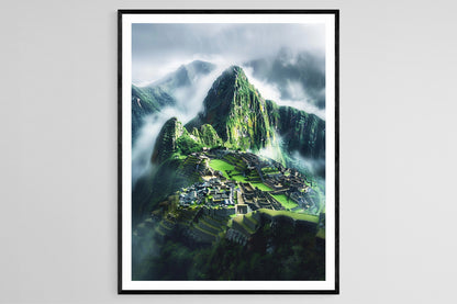 Affiche Machu Picchu – Illustration Vibrante du Pérou pour Amateurs de Voyages