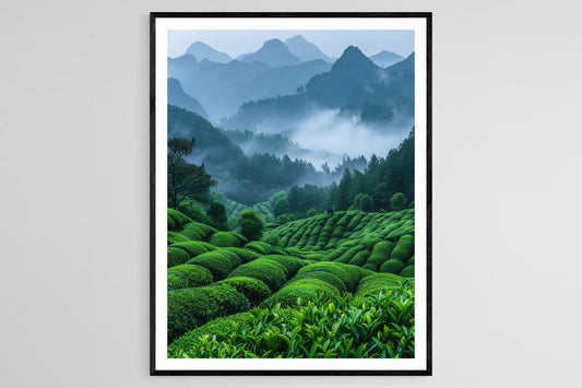 Affiche de Plantation de Thé Vietnamienne – Poster de Paysage Verdoyant