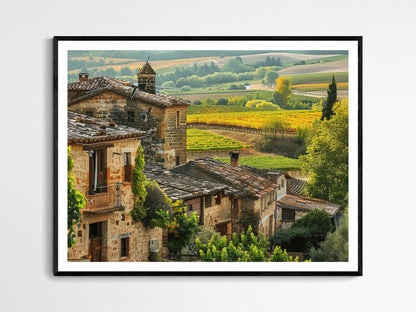 Affiche Vignoble Espagnol – Poster Décor Mural Paysage Élégant
