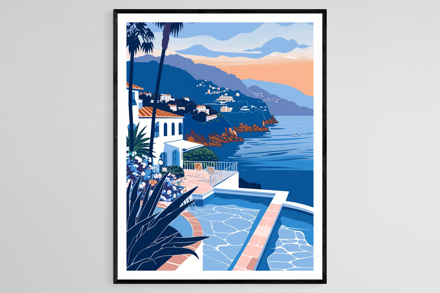 Affiche Côte d'Azur – Poster Art Méditerranéenne Élégante