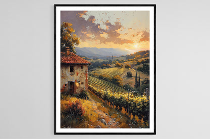 Affiche Aube du Yarra Valley – Peinture des Vignobles et Campagne Tranquille