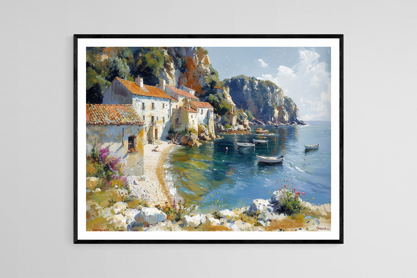 Affiche Paysage – Poster Plage de Galets et Falaises de Devon