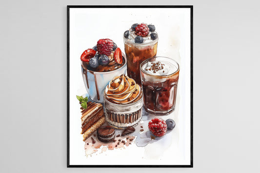 Affiche Gourmande – Illustration Colorée de Pâtisserie