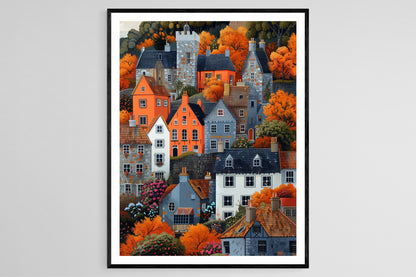 Affiche Kilkenny Animé – Poster Peinture d'un Château Historique Irlandais