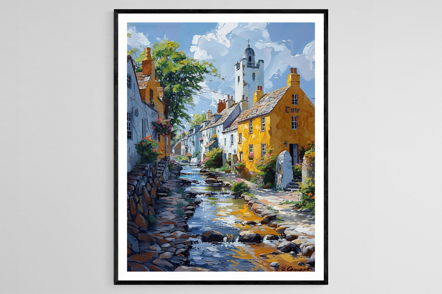 Affiche Ennis River – Poster Scène Historique de la Ville Irlandaise