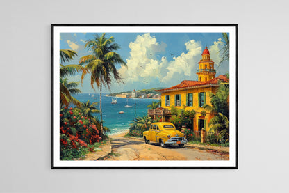 Affiche Bridgetown Barbados – Poster Bâtiments Historiques et Carlisle Bay