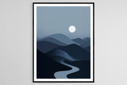 Affiche Paysage des Ozarks – Impression Artisanal pour Déco Rustique