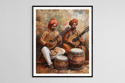 Affiche Musique Classique Indienne – Poster Art Culturel Élégant