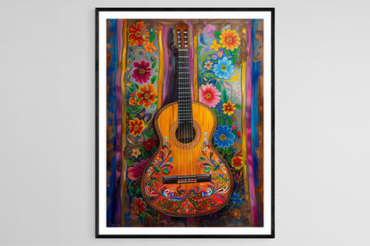 Affiche Requinto Classique – Poster Peinture d'Instrument Mexicain