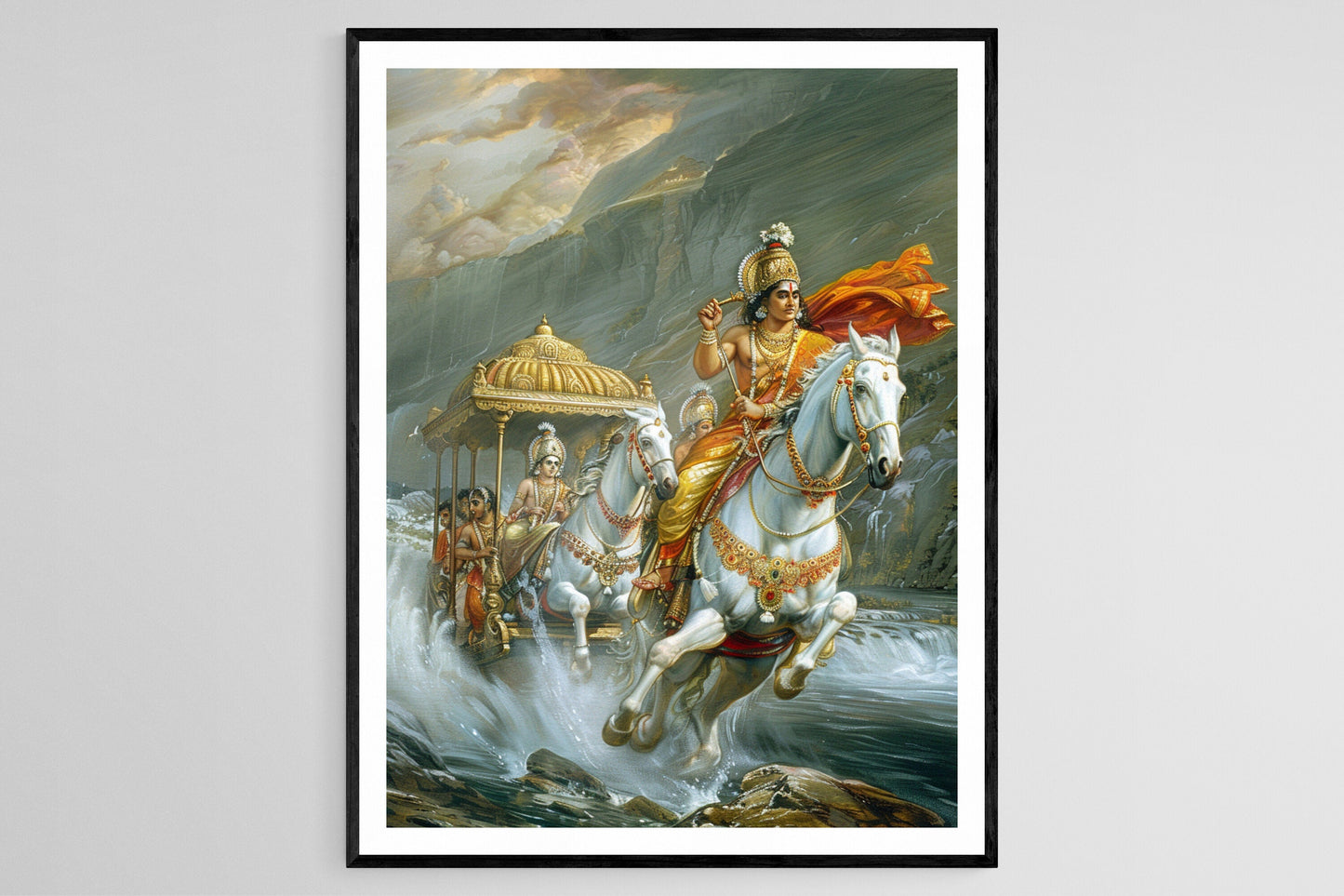 Affiche Bhagavad Gita – Illustration Religieuse Détail, Décor Spirituel