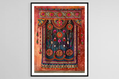 Affiche Art Toran Indien – Poster Décor Traditionnel de Porte Vibrant