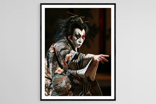 Affiche Kabuki Émotionnelle – Poster Scène de Conflit Artistique