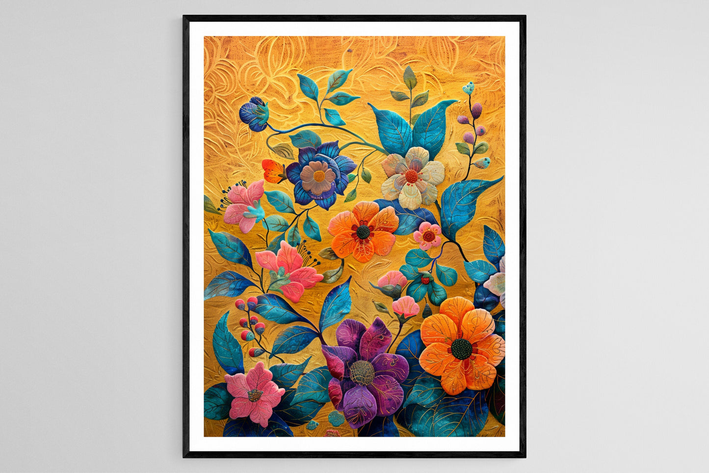 Affiche Batik Javanais – Poster Art Textile Intricate et Traditionnelle