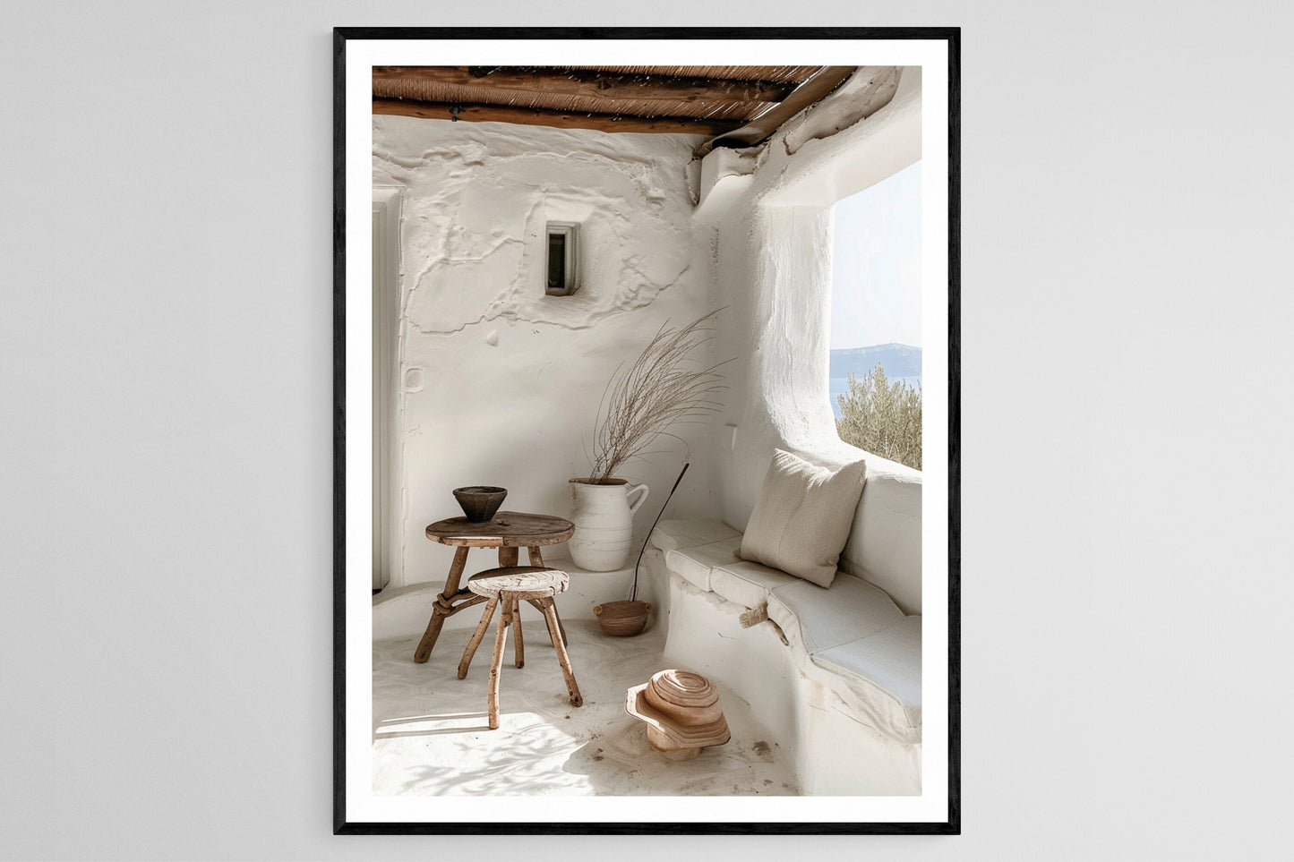 Affiche côtière de Rhodes – Poster photo de voyage en Grèce