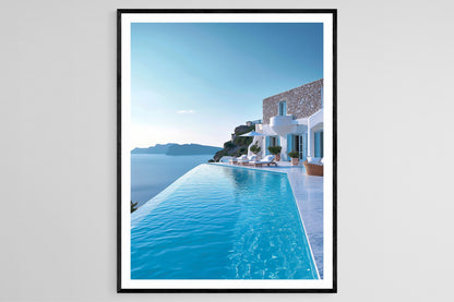 Affiche de Rhodes Island – Imprimé photo captivant de la vue océanique