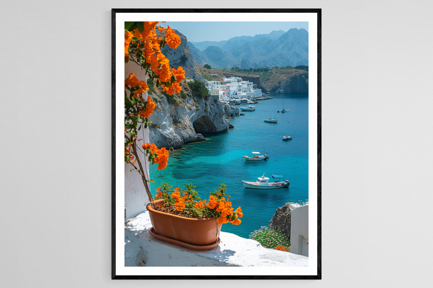 Affiche Rhodes Island – Photo Scénique, Vue Océan, Cadeau Voyage Unique