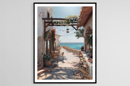 Affiche Plage de Rhodes – Tirage photo paysage côtier