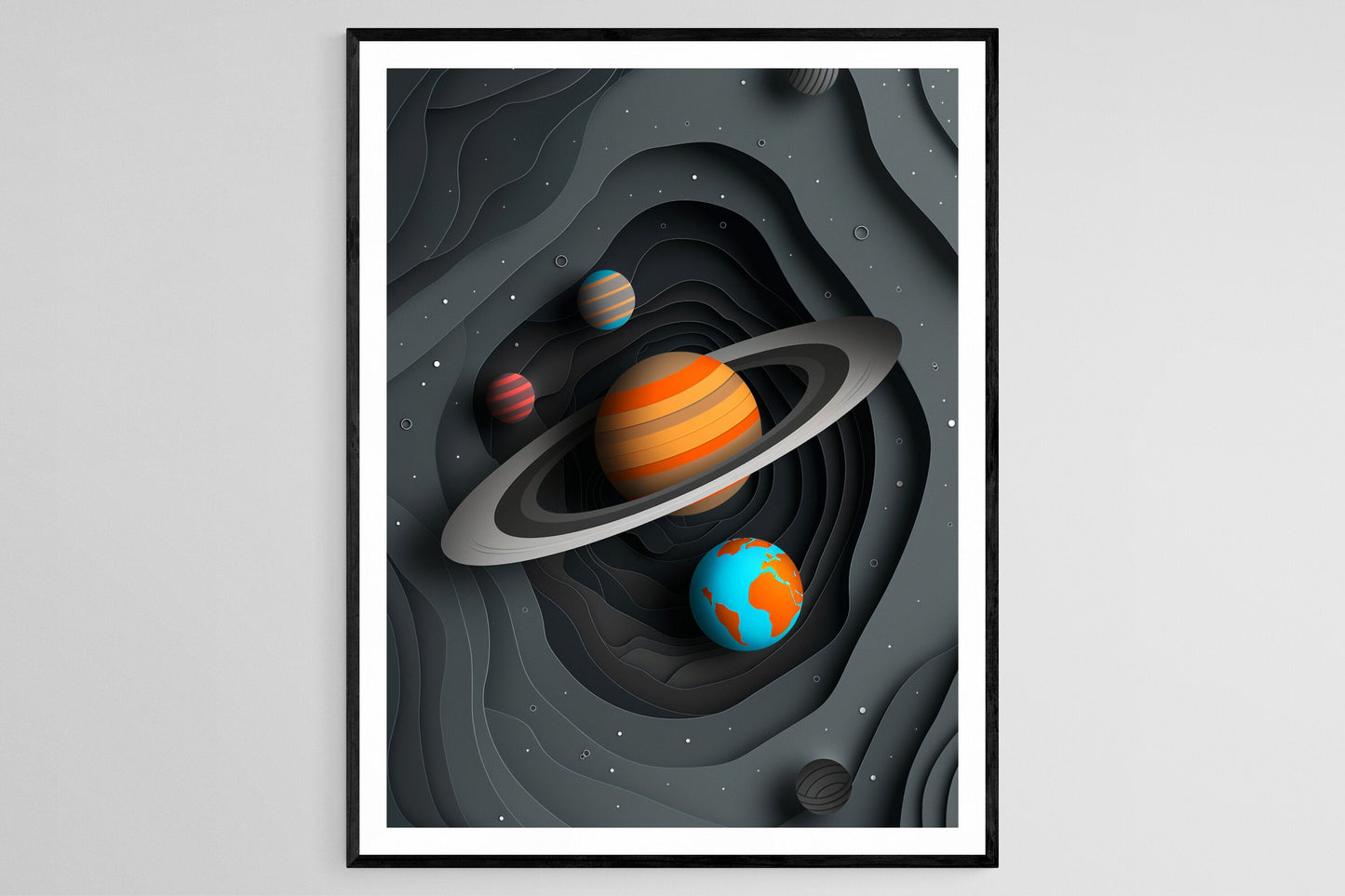 Affiche Système Solaire – Poster Éducatif Vibrant de Décoration Murale