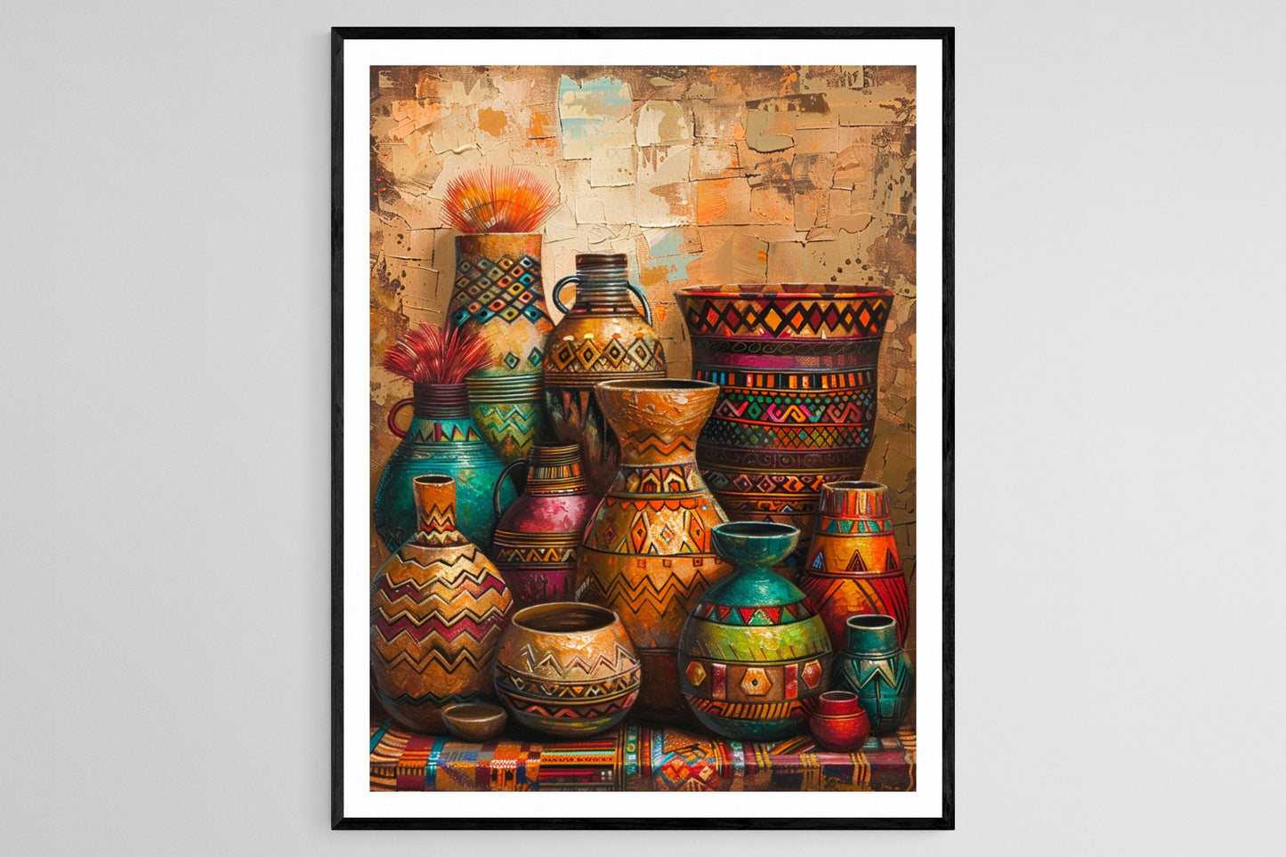 Affiche Céramique Africaine – Poster Peinture Authentique et Colorée