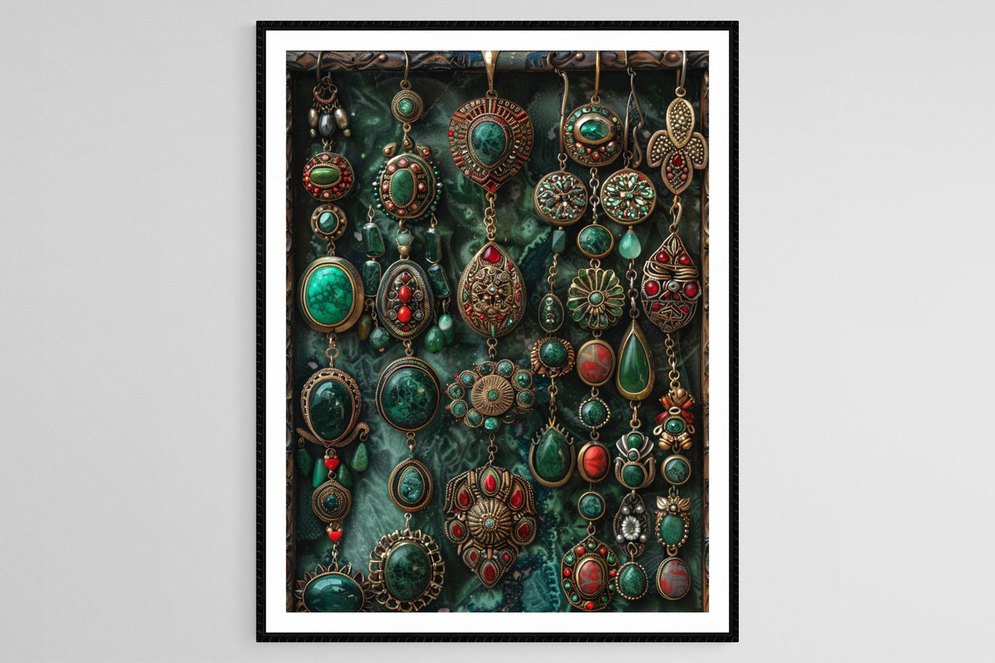 Affiche Artisanat Traditionnel – Poster Peinture Bijoux en Jade du Guatemala