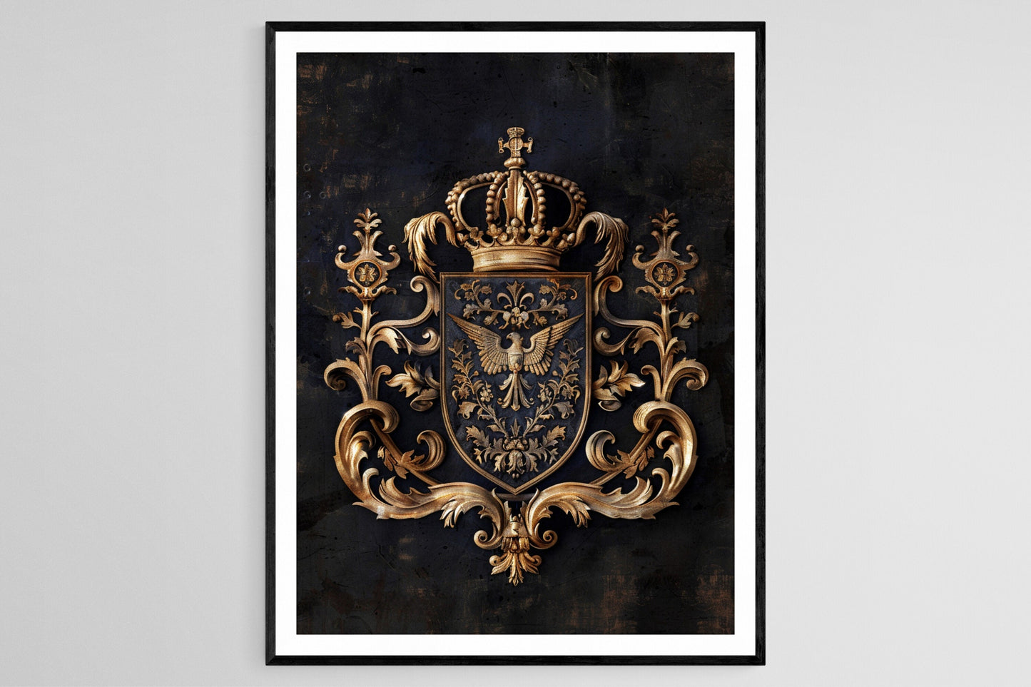 Affiche Héraldiques Vintage – Poster Élégant des Armoiries Françaises